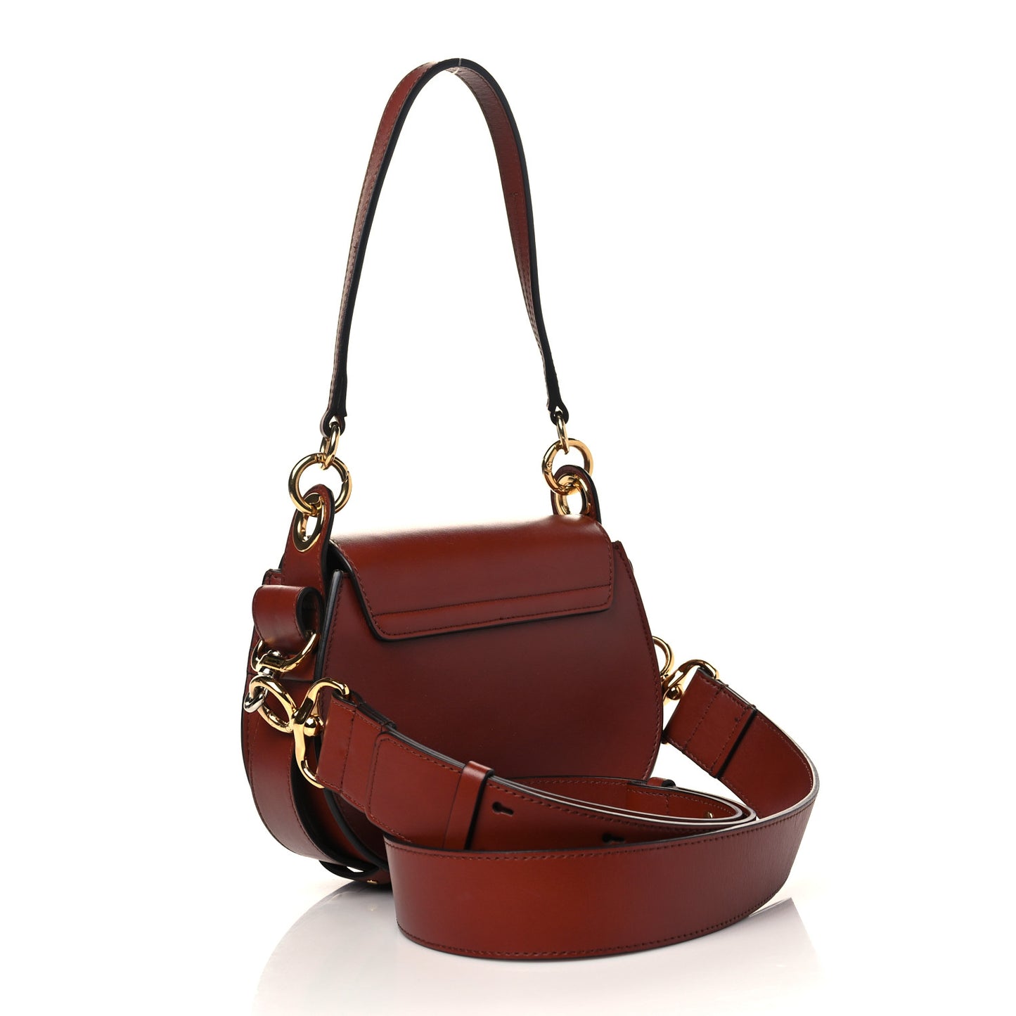 Calfskin Small Tess Bag Sepia Brown