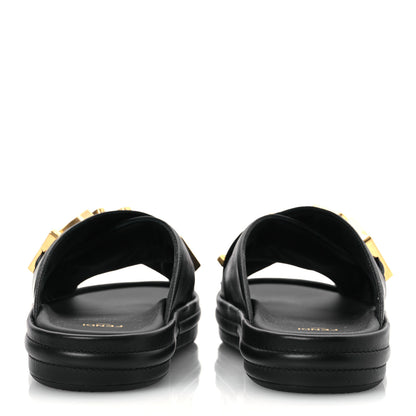 Fendi Vitello Womens Fendigraphy Slide Sandals 38.5 Black 6 of 13
