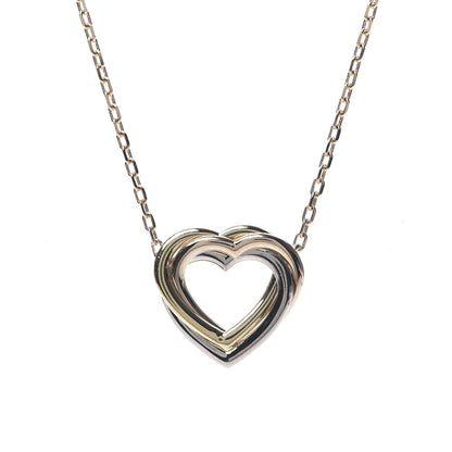 Cartier 18K Pink Yellow White Gold Trinity Heart Necklace 3 of 6