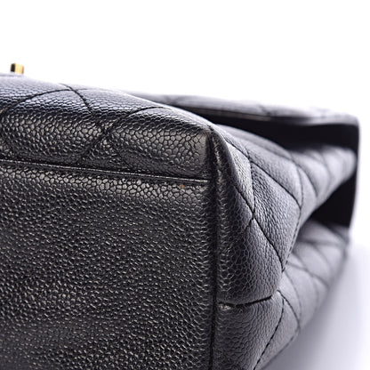 Chanel Caviar Quilted Jumbo Kelly Flap Black 16 of 16