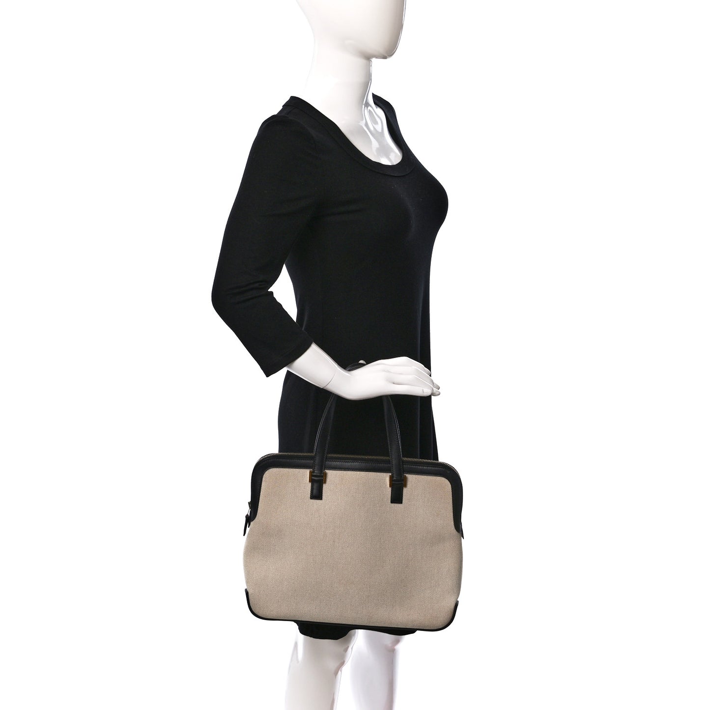 Canvas Escapade Tote Natural Black