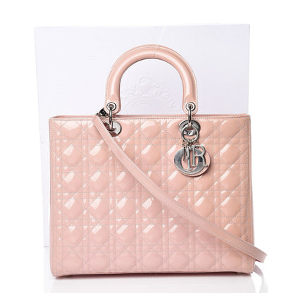 Christian Dior Patent Cannage Large Lady Dior Light Pink 19 of 19