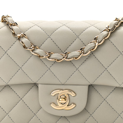 Chanel Lambskin Quilted Mini Rectangular Flap Grey 8 of 12