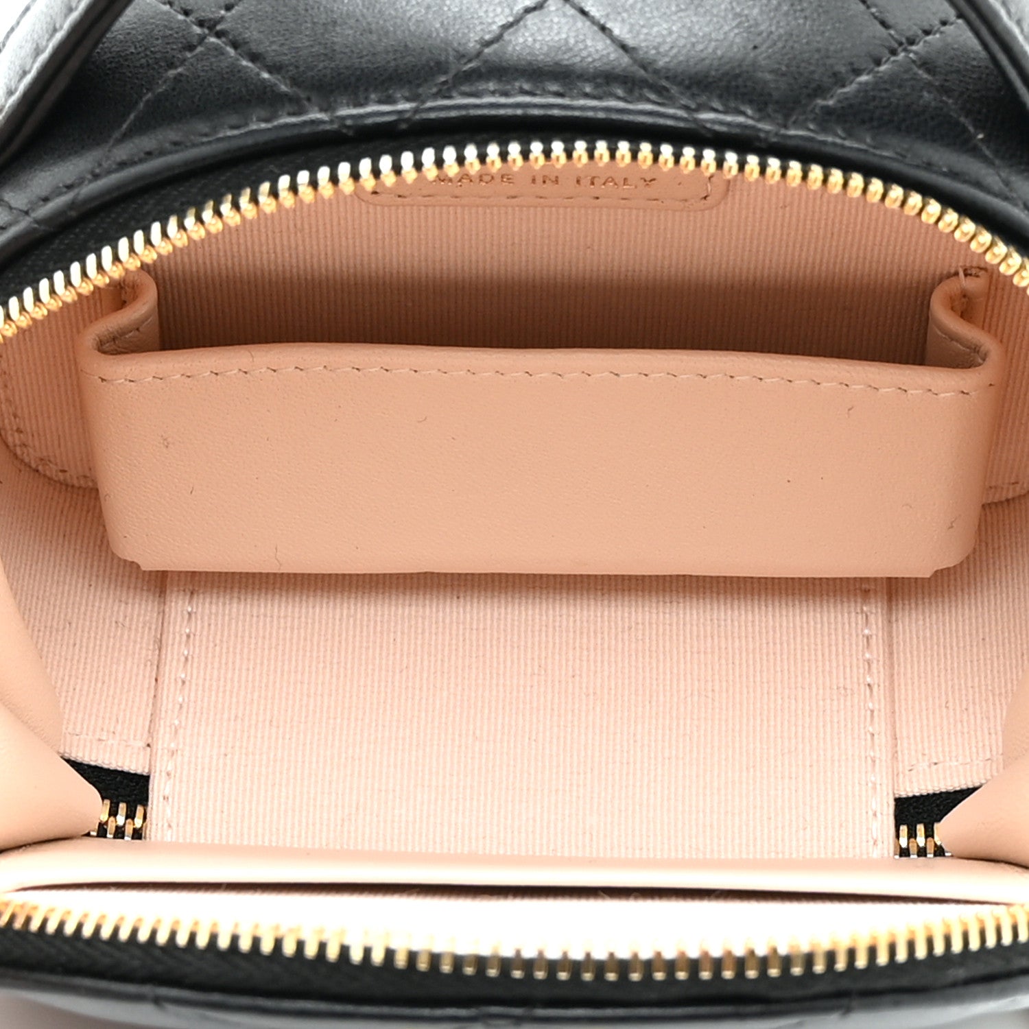 Chanel Lambskin Quilted Mini Chic Riviera Top Handle Vanity Case Black 5 of 10