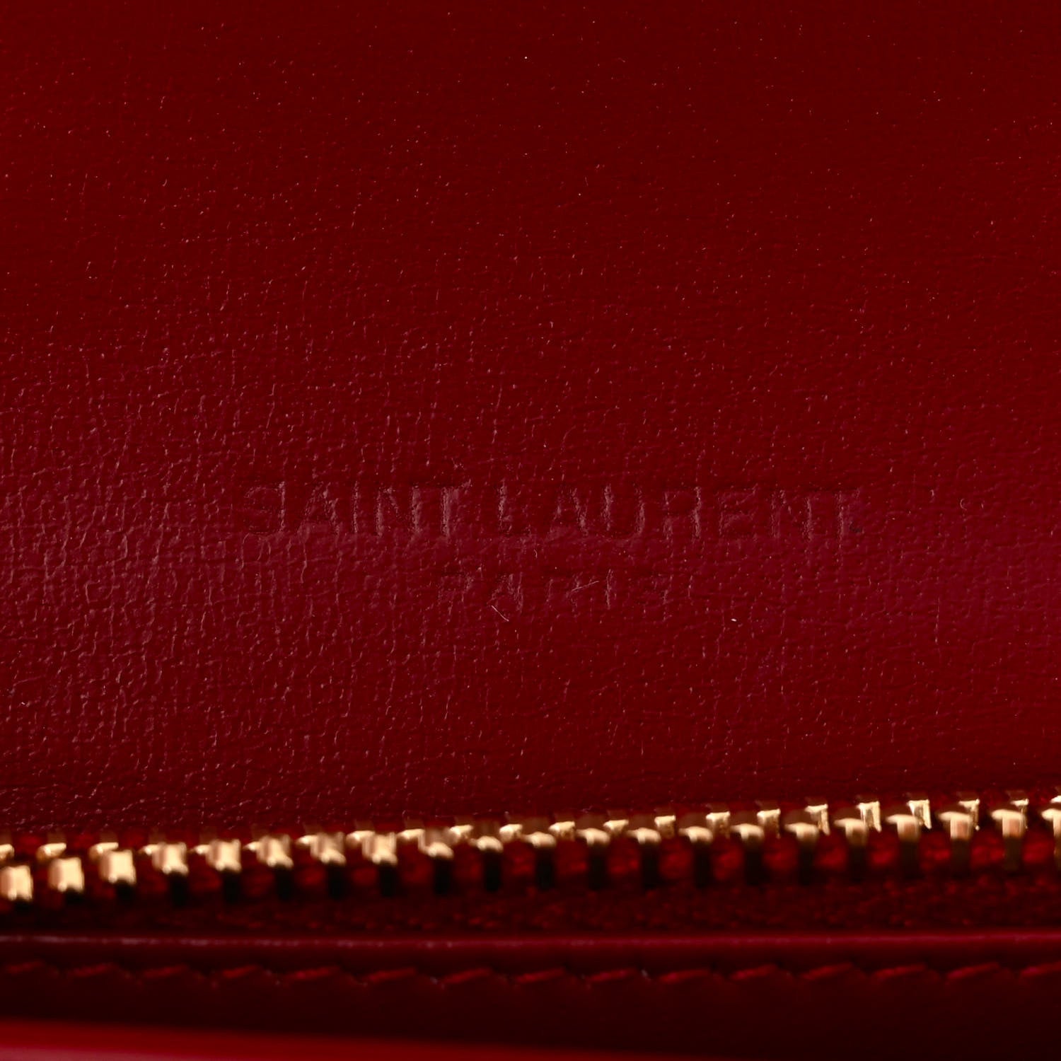Saint Laurent Calfskin Monogram Chain Card Case Opyum Red 6 of 11