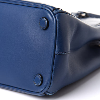 Prada City Calf Hand Stitched Small Galleria Double Zip Tote Bluette 11 of 16