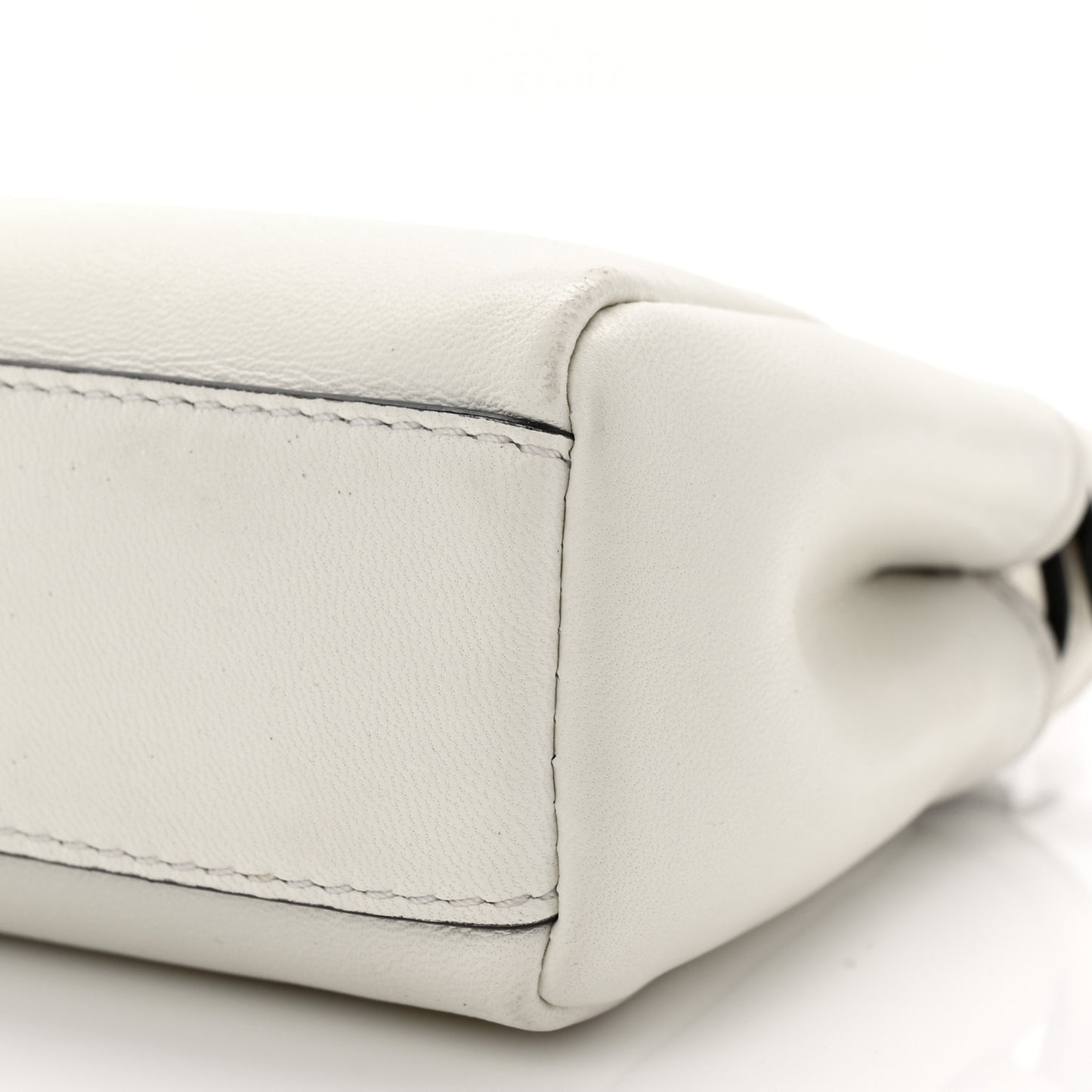 Shiny Nappa Micro Peekaboo Iconic Satchel White