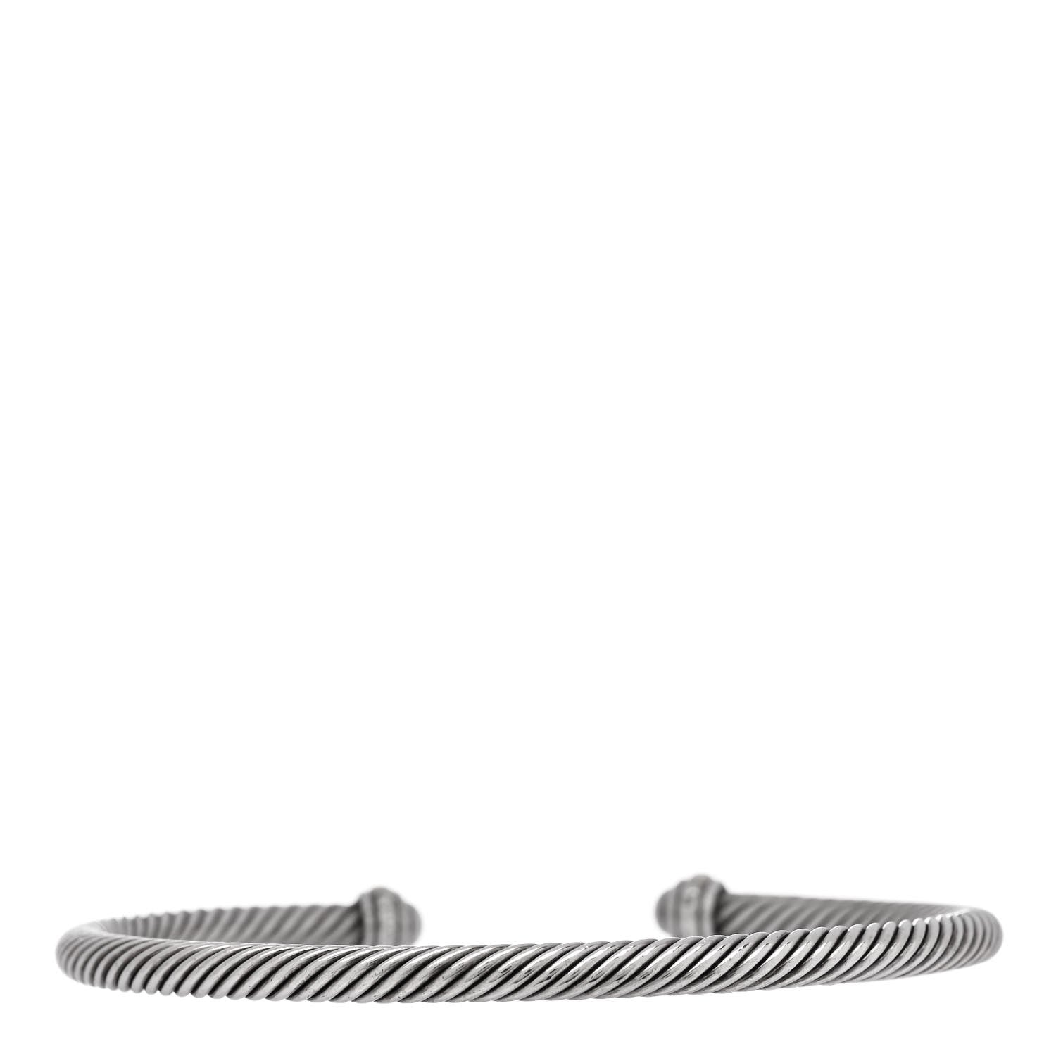 David Yurman Sterling Silver 18K Yellow Gold 4mm Cable Classics Bracelet 2 of 4