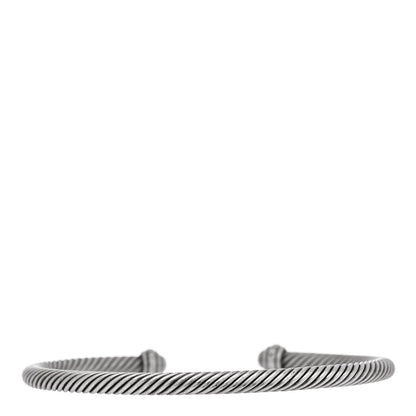 David Yurman Sterling Silver 18K Yellow Gold 4mm Cable Classics Bracelet 2 of 4
