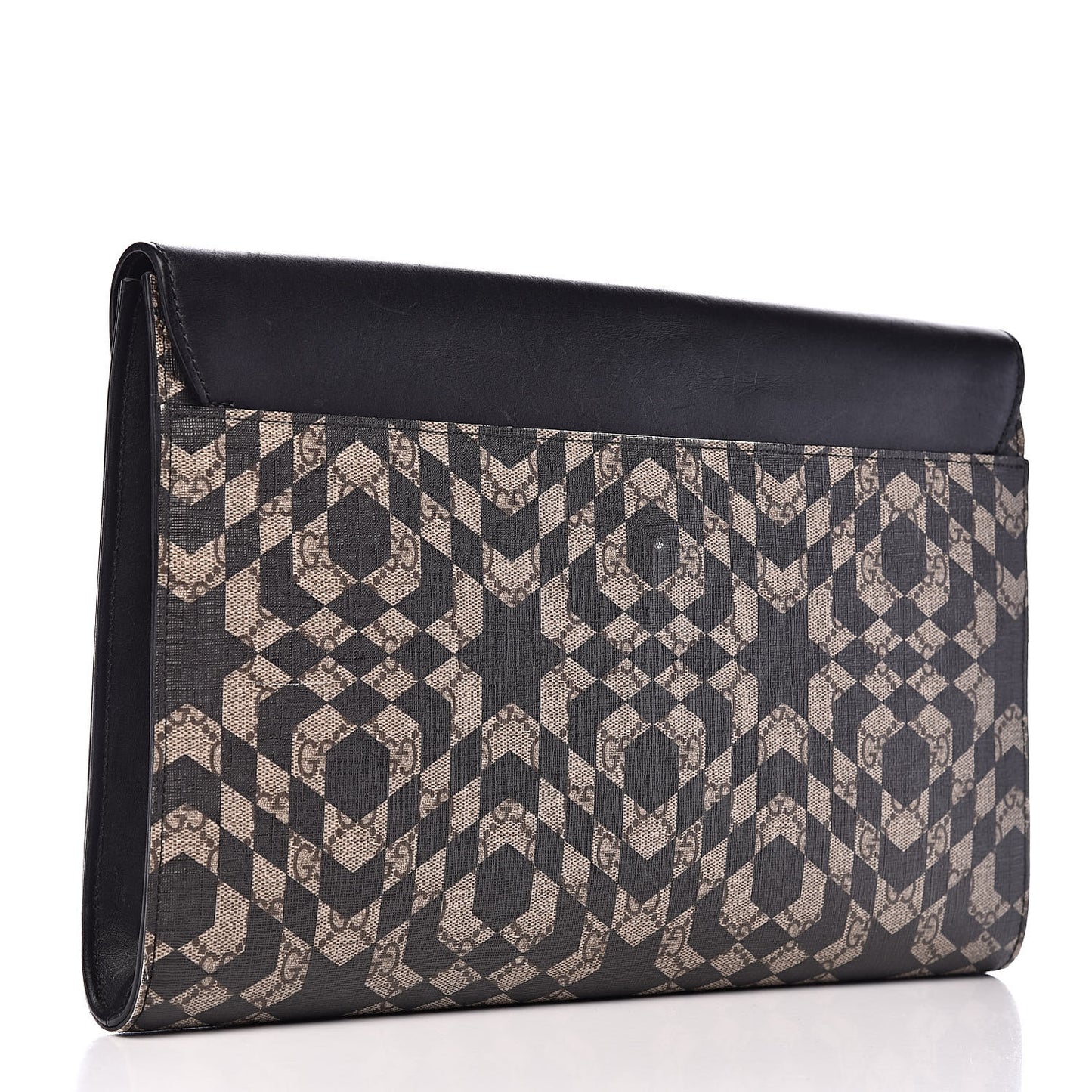GG Supreme Monogram Caleido Print Clutch Black