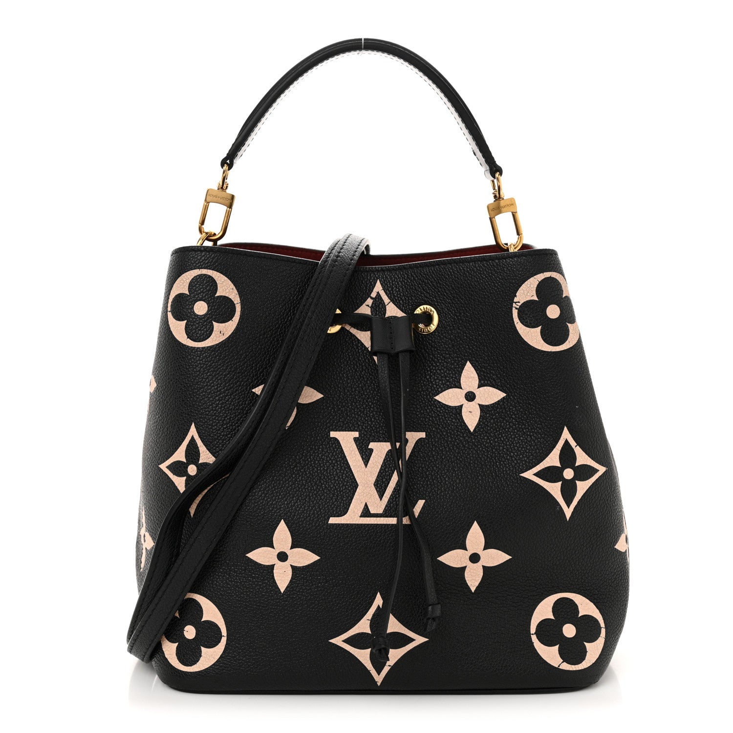 Louis Vuitton Empreinte Monogram Giant Neonoe MM Black Beige 1 of 15