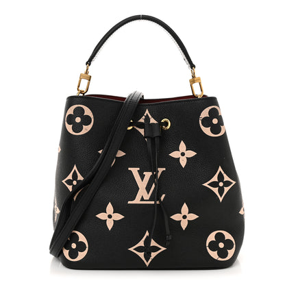 Louis Vuitton Empreinte Monogram Giant Neonoe MM Black Beige 1 of 15