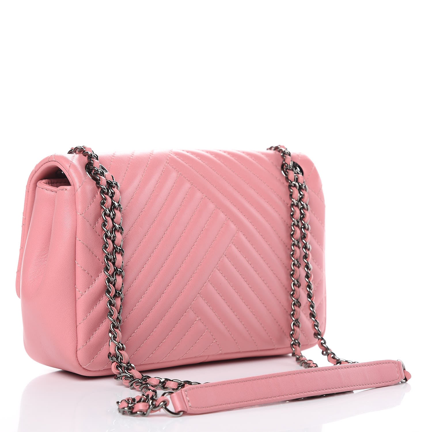 Chanel Lambskin Quilted Small CC Crossing Flap Pink 3 of 11