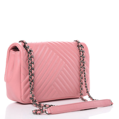 Chanel Lambskin Quilted Small CC Crossing Flap Pink 3 of 11