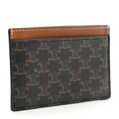 Celine Triomphe Canvas Card Holder Tan 3 of 8