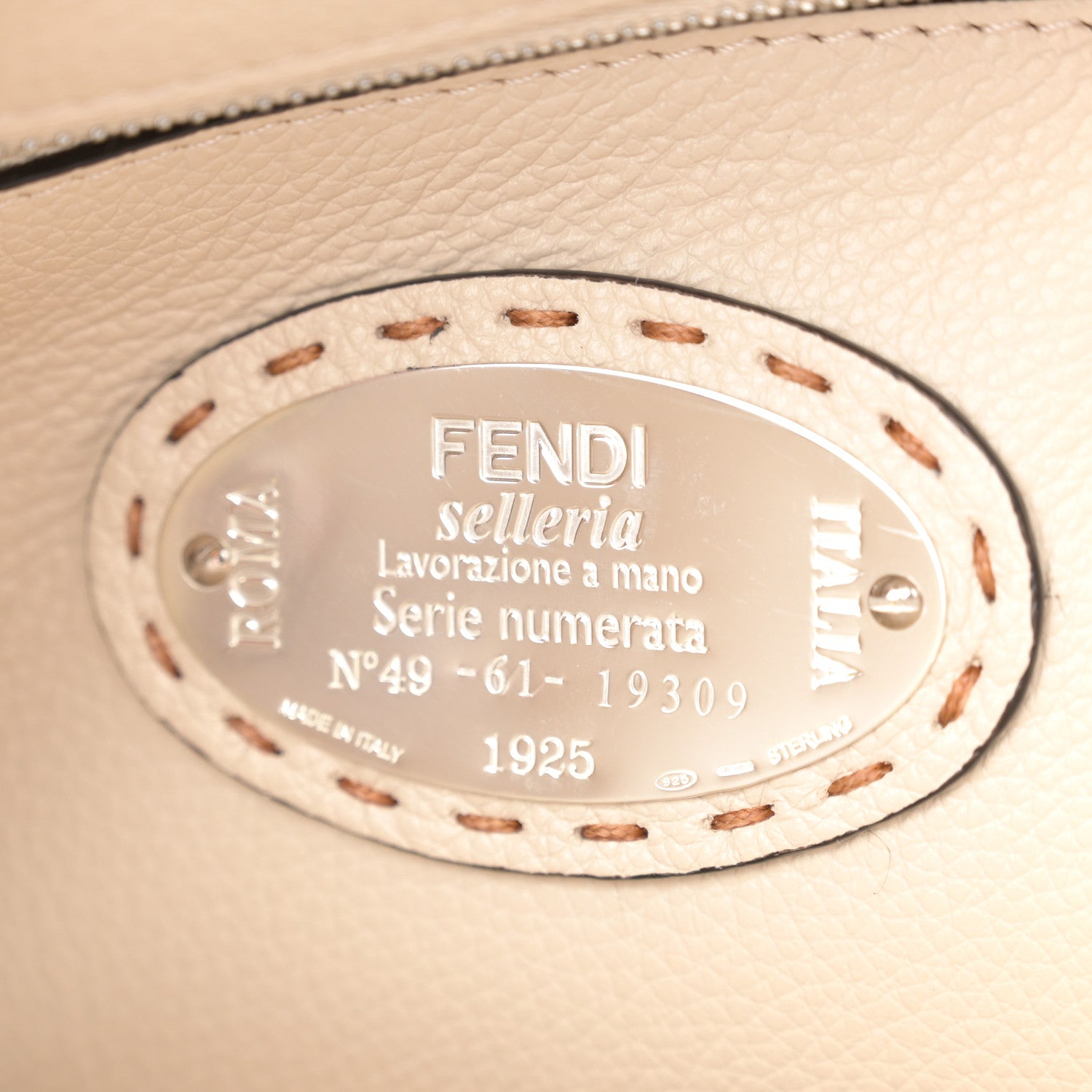 Fendi Cuoio Romano Selleria Small Peekaboo I SEE U Satchel Latte 7 of 12