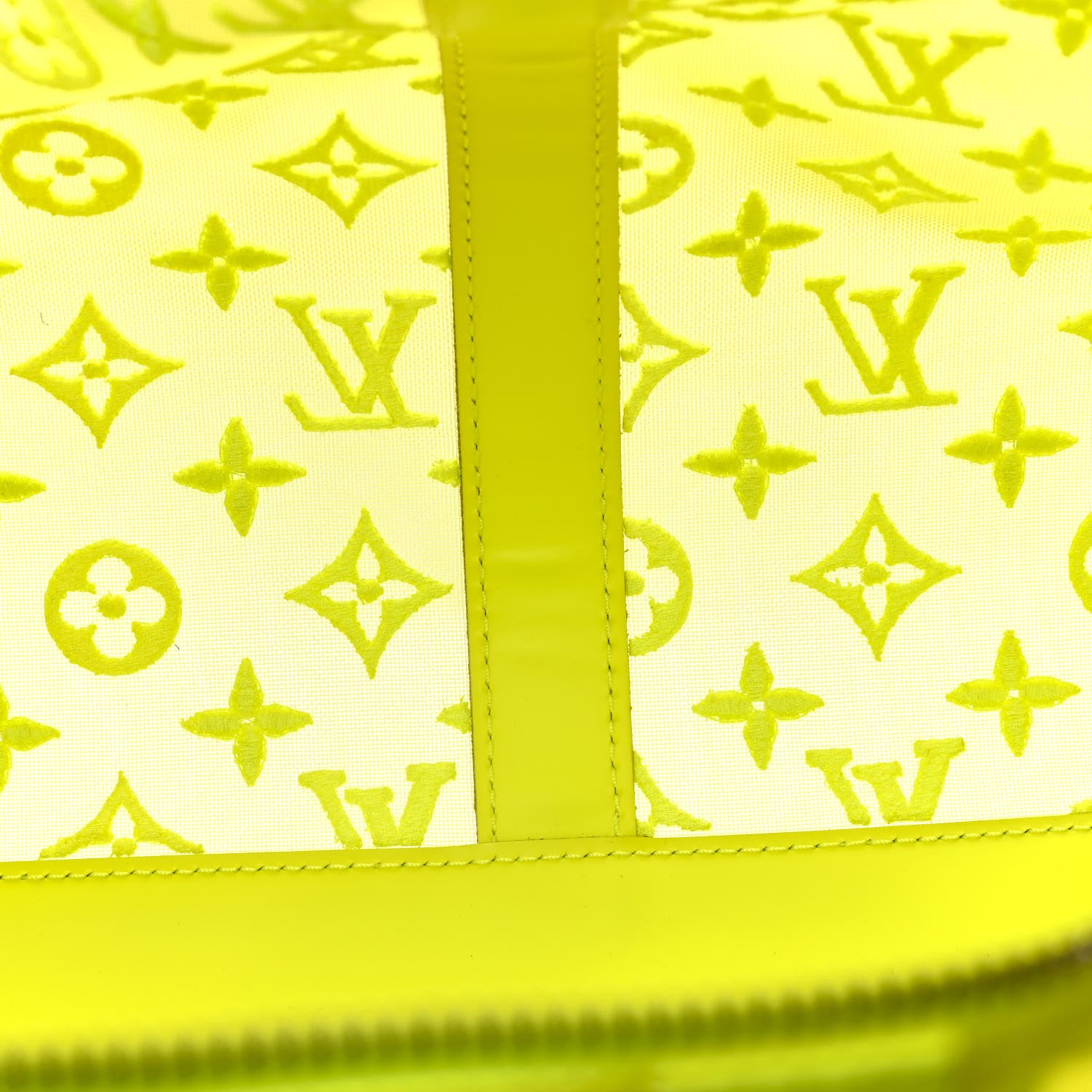 Louis Vuitton Monogram Fluo See Through Keepall Bandouliere 50 Yellow 16 of 31
