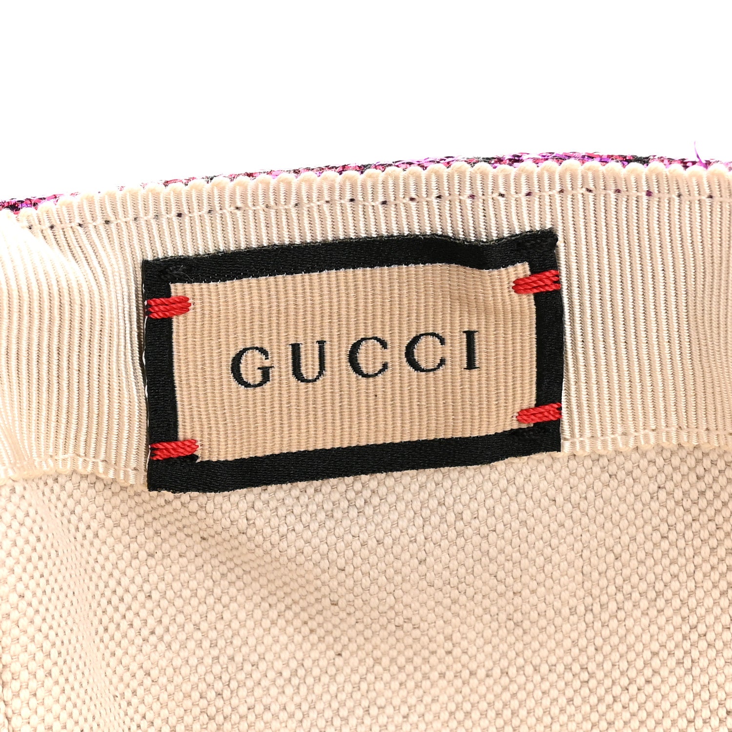 Gucci Silk Blend Jacquard Monogram Santa Barbara Baseball Hat M Fuxia Black 8 of 13