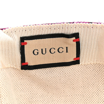 Gucci Silk Blend Jacquard Monogram Santa Barbara Baseball Hat M Fuxia Black 8 of 13