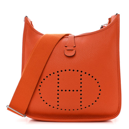 Hermes Taurillon Clemence Evelyne III PM Feu 1 of 12