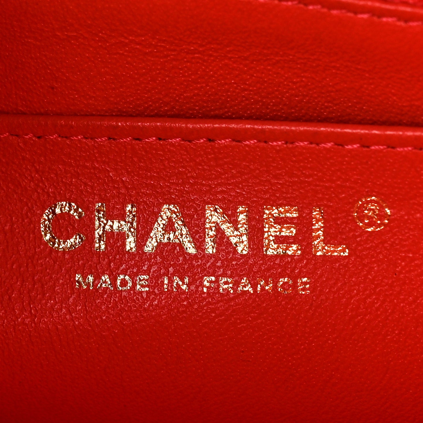 Lambskin Quilted Mini Rectangular Flap Red