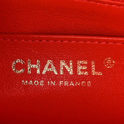 Chanel Lambskin Quilted Mini Rectangular Flap Red 6 of 9