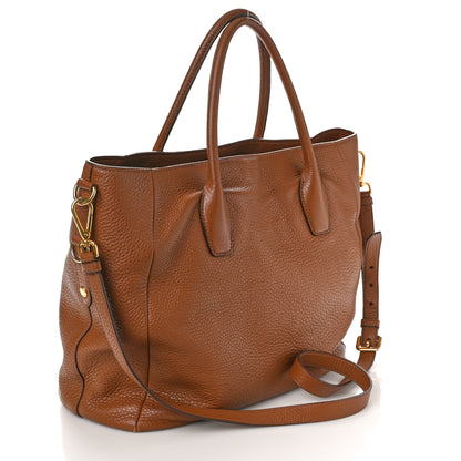 Prada Vitello Daino Tote Brandy 3 of 12