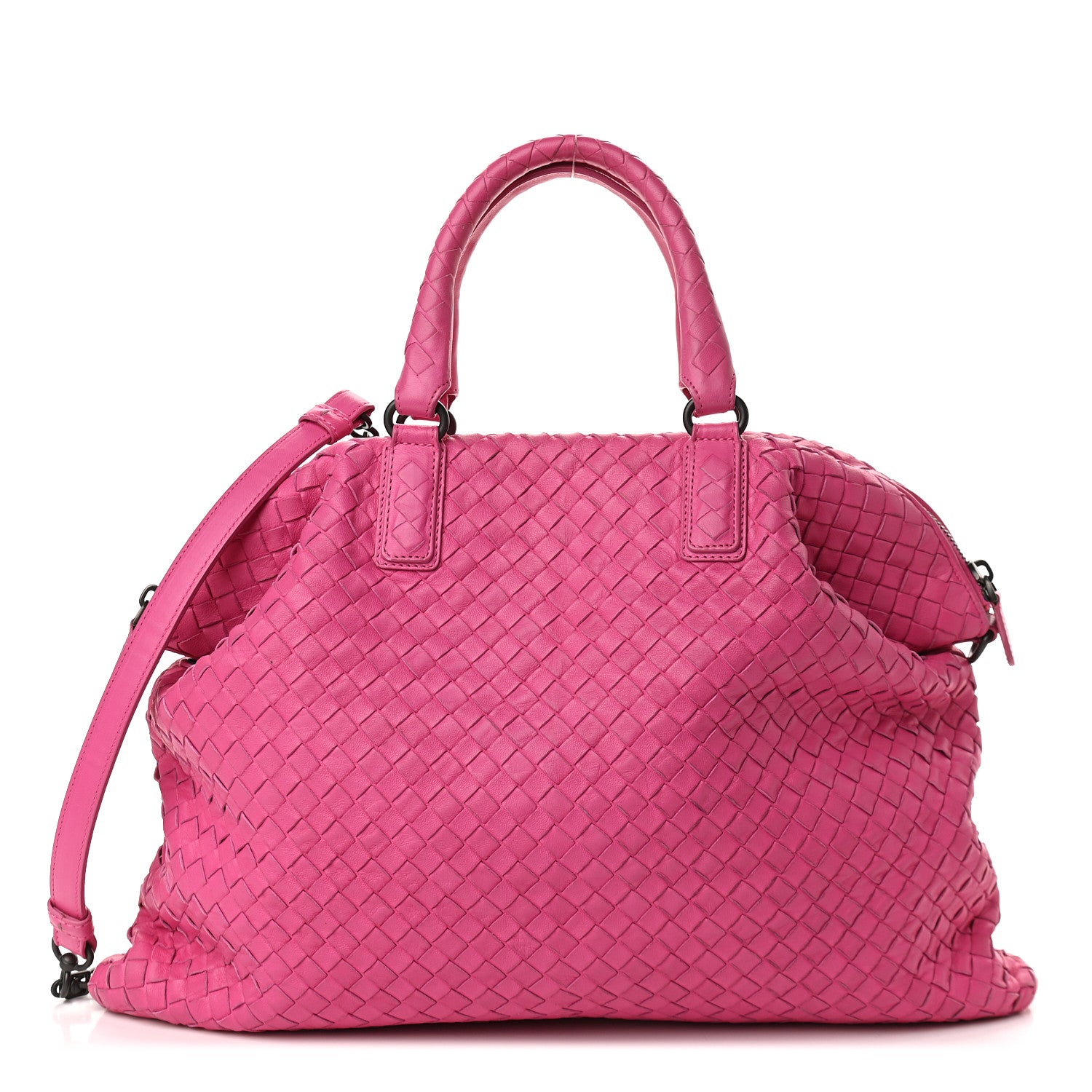 Bottega Veneta Nappa Intrecciato Maxi Convertible Tote Fuchsia 1 of 10