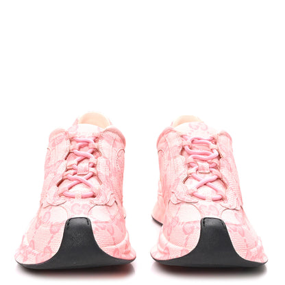 Gucci Ultralight Plume Calfskin Monogram Printed Womens Gucci Run Sneakers 39 Pale Pink 3 of 10