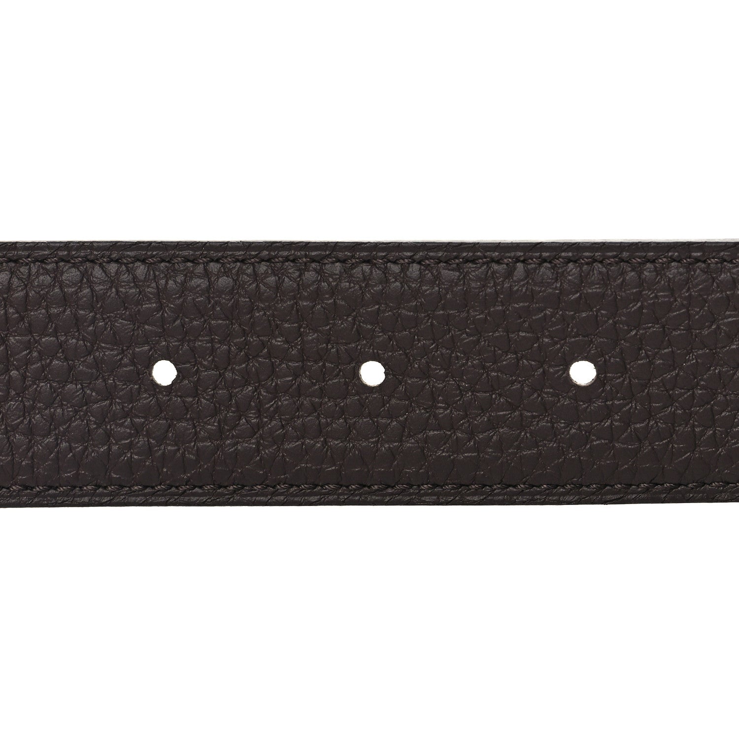 Hermes Box Togo 32mm Belt Strap 85 34 Black Chocolate 4 of 7