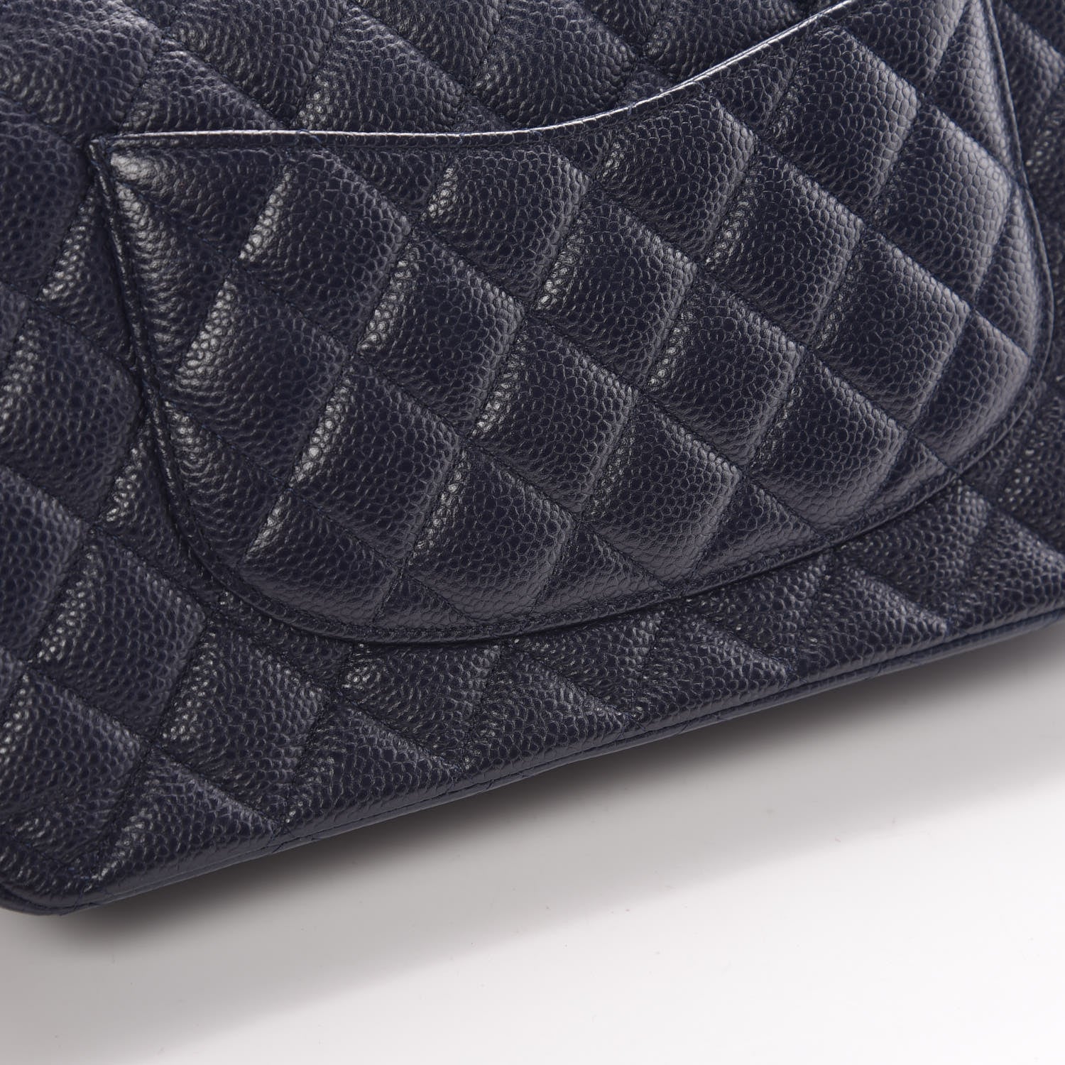 Chanel Caviar Quilted Medium Double Flap Dark Blue 12 of 12