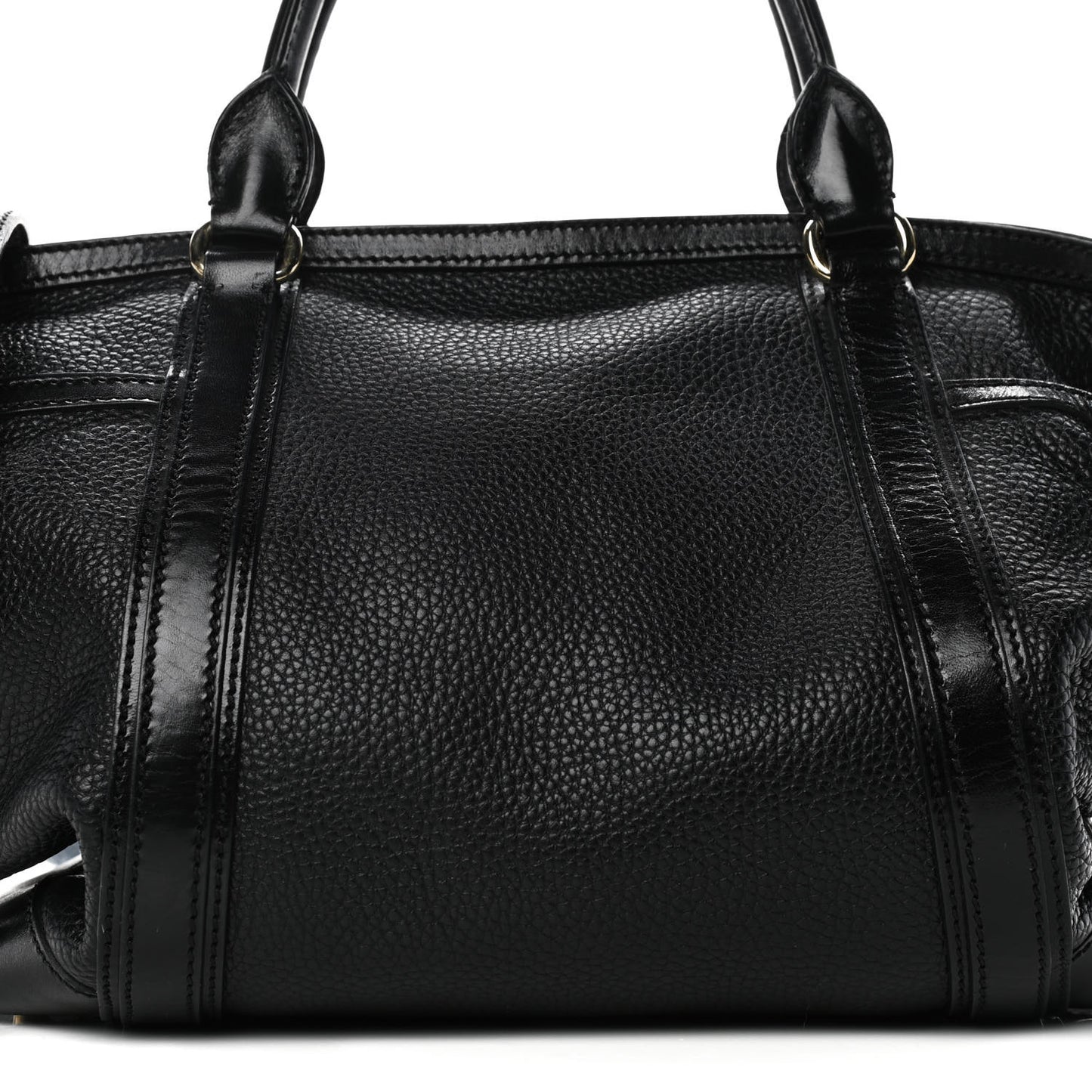 Grainy Calfskin Diaper Bag Black