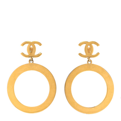 Chanel CC Drop Clip On Earrings Gold 1 of 5
