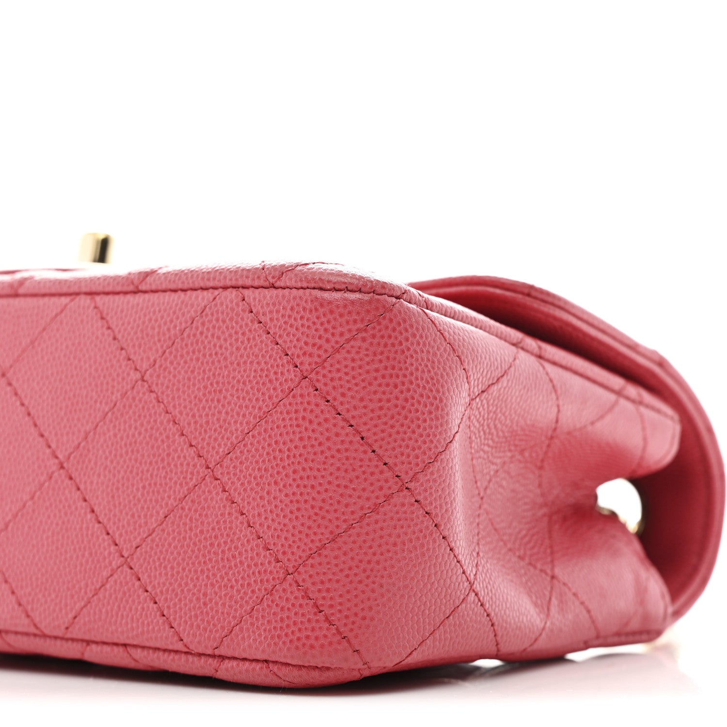 Chanel Caviar Quilted Mini Rectangular Flap Dark Pink 10 of 10