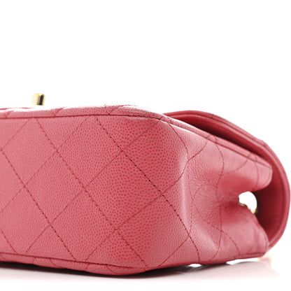 Chanel Caviar Quilted Mini Rectangular Flap Dark Pink 10 of 10