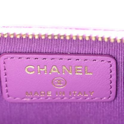 Chanel Caviar Quilted Filigree Coin Purse Purple 6 of 10
