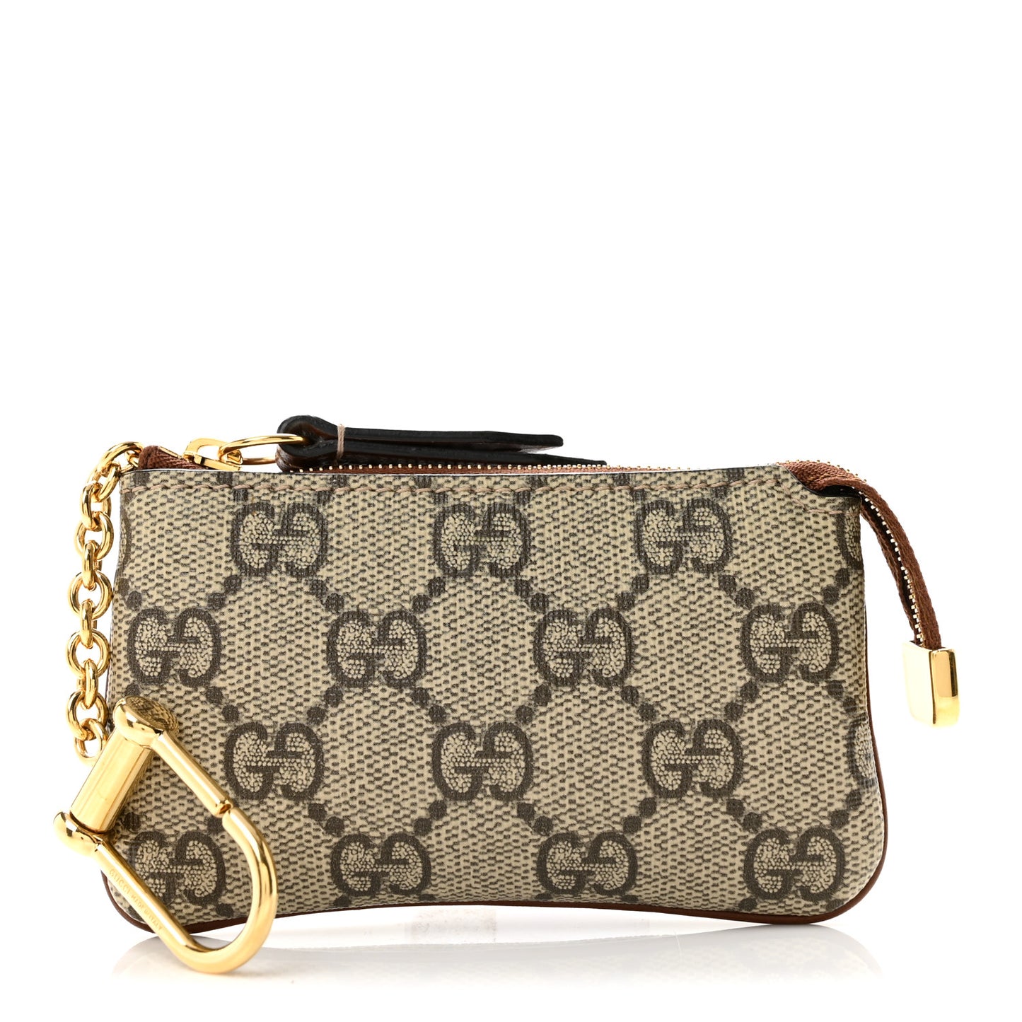 GG Supreme Monogram Key Case Beige Ebony Cuir