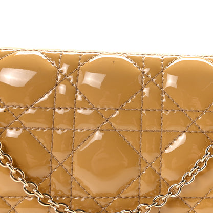Christian Dior Patent Cannage Lady Dior Convertible Clutch Beige 7 of 9