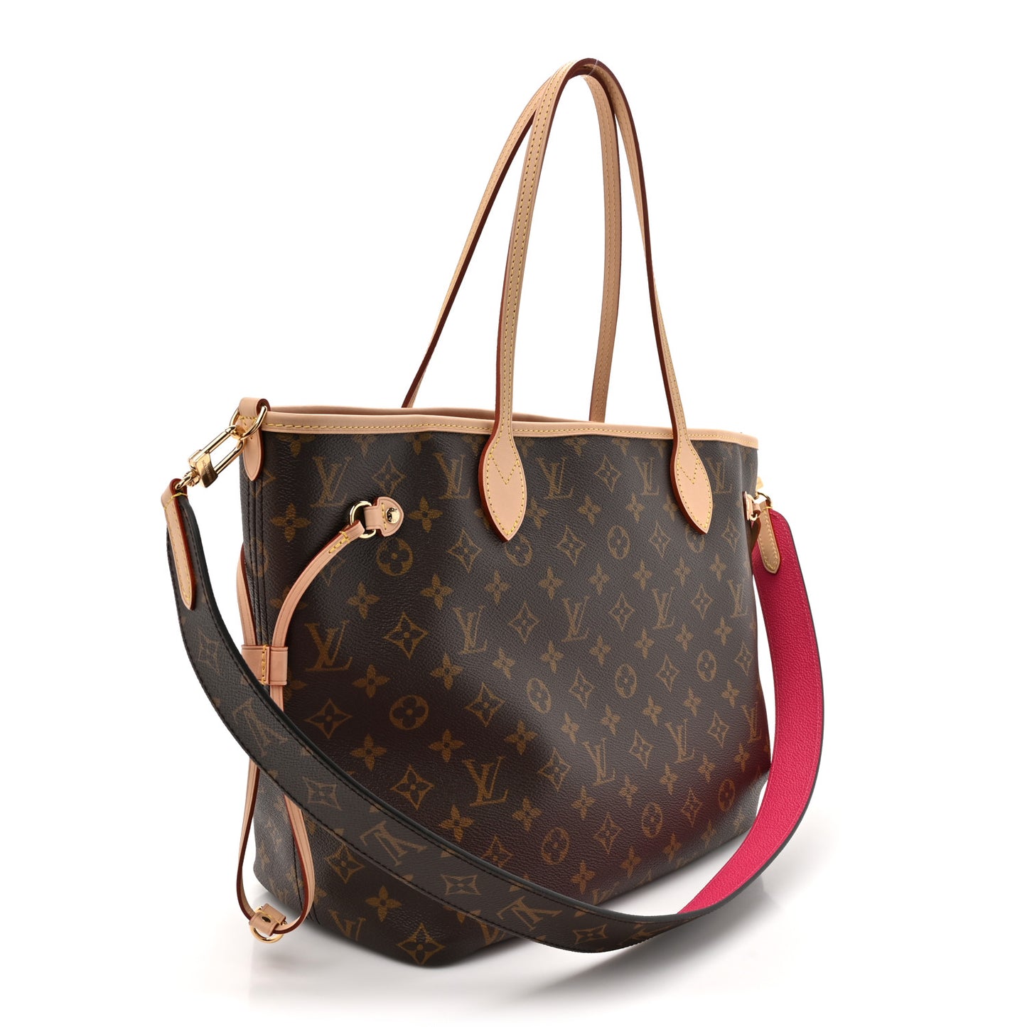 Monogram Inside Out Neverfull Bandouliere MM Rose Pondichery