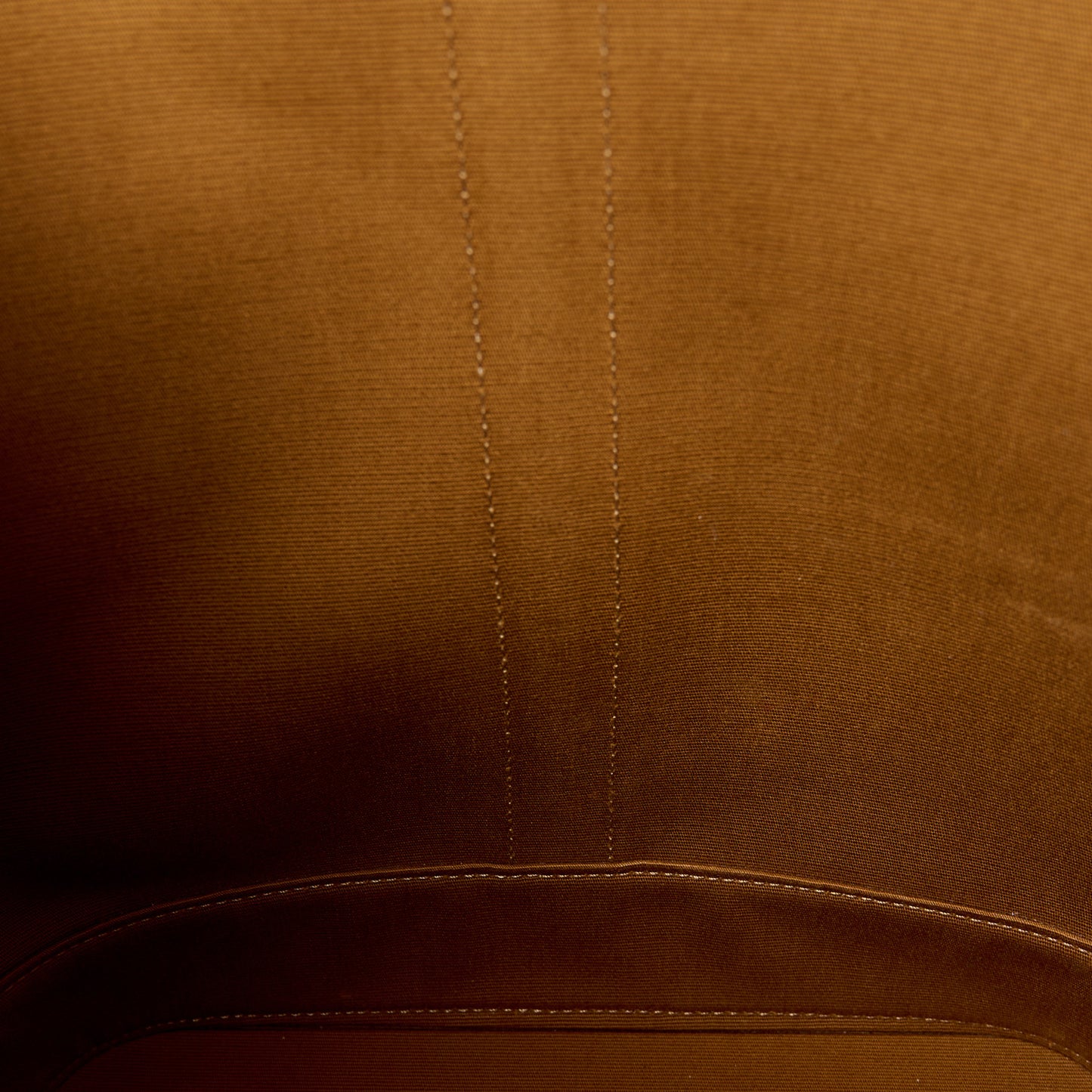 Triomphe Canvas Calfskin Medium Bucket Bag Tan