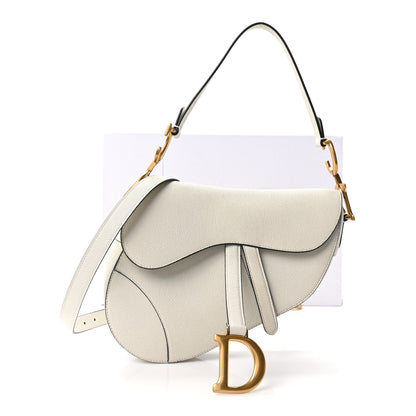 Christian Dior Grained Calfskin Saddle Bag With Strap Latte 11 of 11