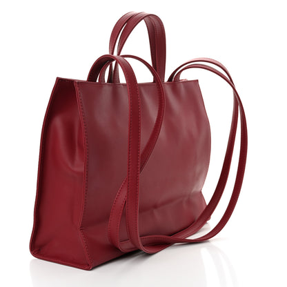 Telfar Vegan Leather Medium Shopping Bag Oxblood 3 of 10