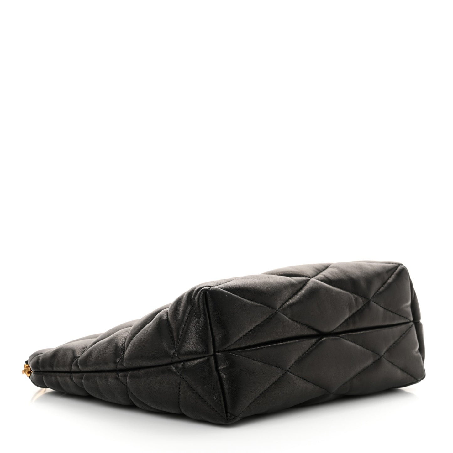 Lambskin Monogram Medium Sade Puffer Pouch Black