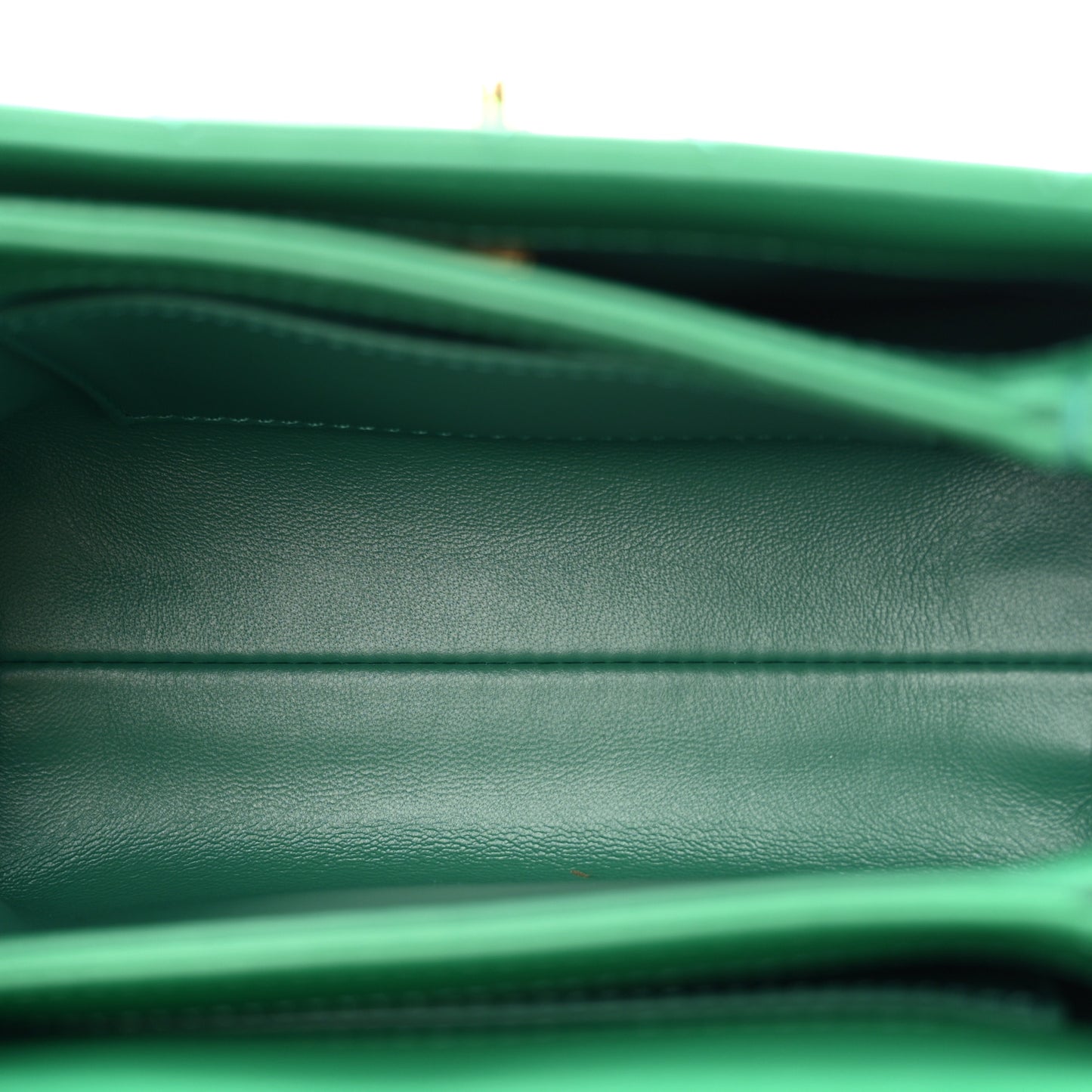 Lambskin Quilted Mini Color Match Flap Green