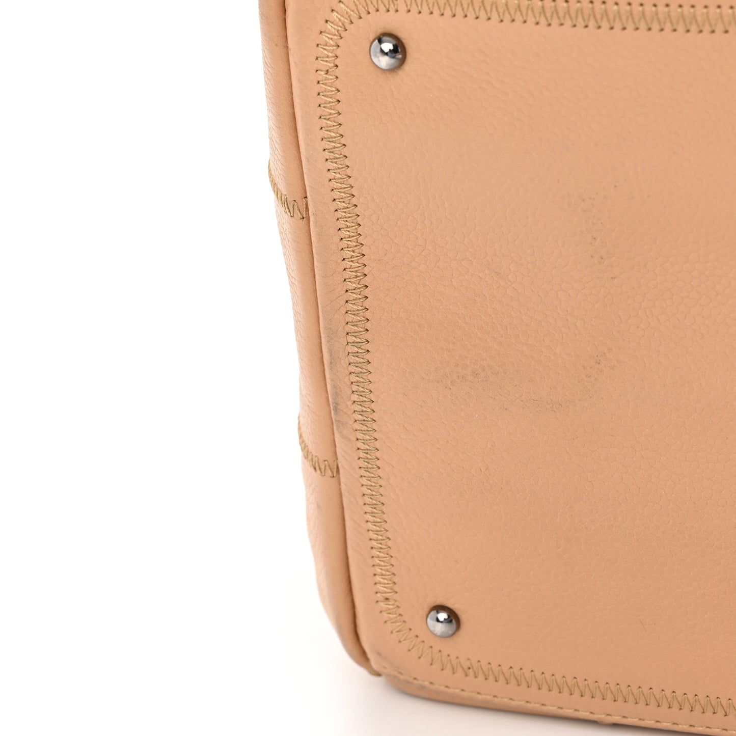 Caviar Square Stitched Bowler Beige