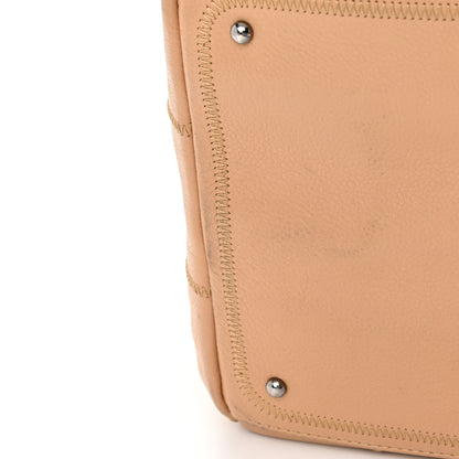 Chanel Caviar Square Stitched Bowler Beige 16 of 19