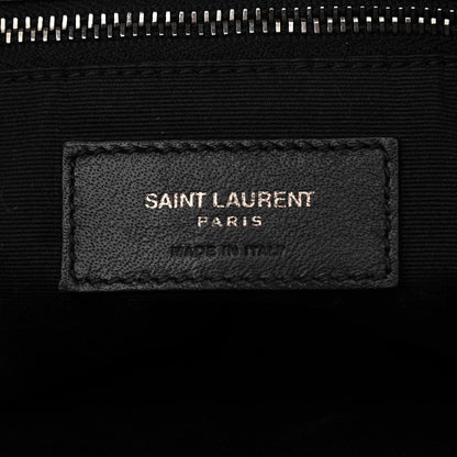Saint Laurent Crinkled Calfskin Matelasse Monogram Medium Niki Chain Satchel Dark Smog 6 of 10