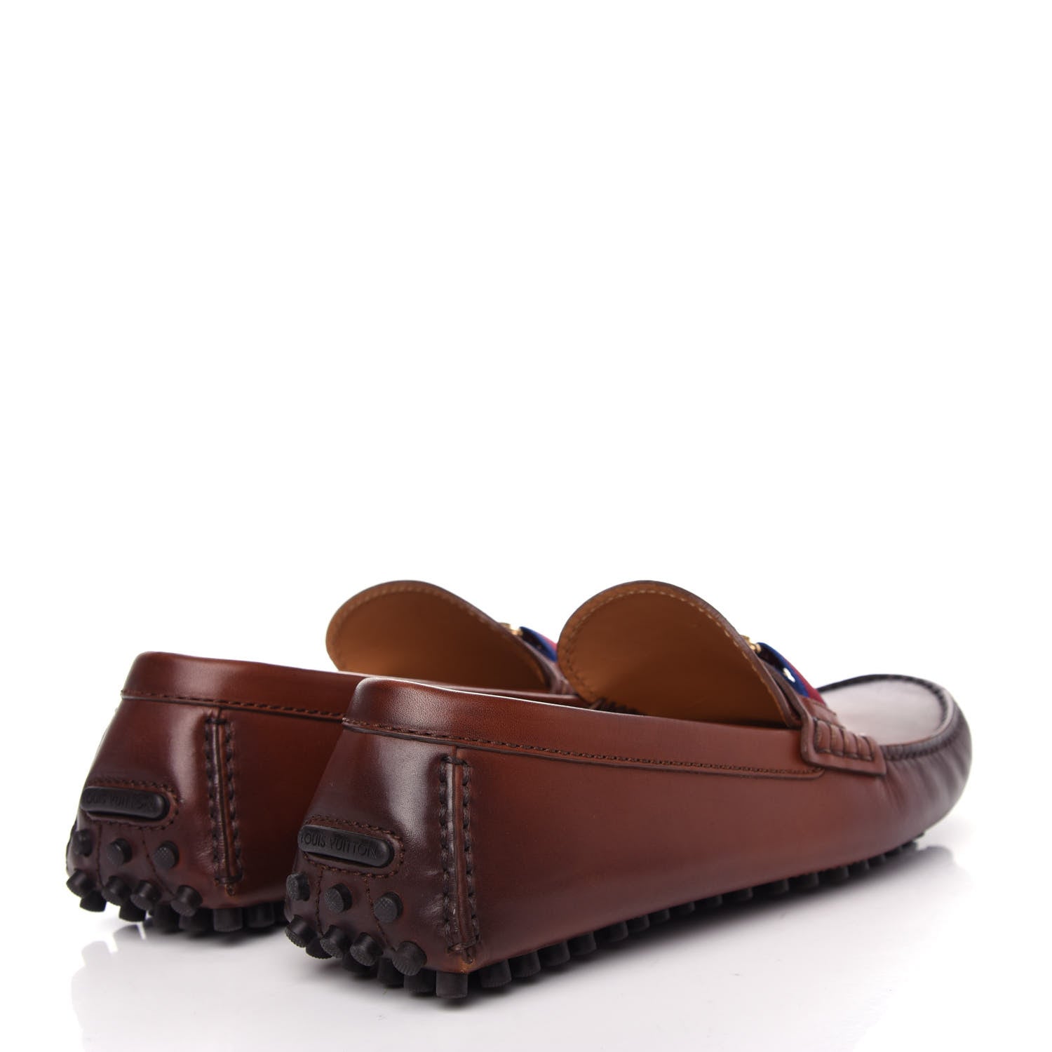 Louis Vuitton Smooth Calfskin Hockenheim Moccasin Loafers 8 Brown 4 of 10