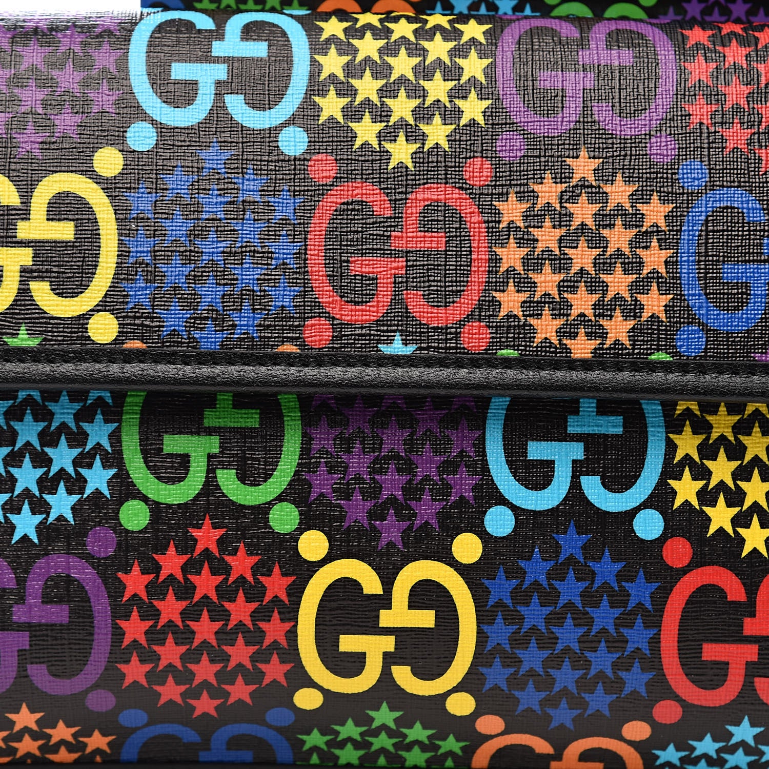 Gucci GG Supreme Monogram Psychedelic Slim Belt Bag Black 10 of 11