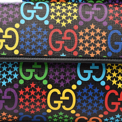 Gucci GG Supreme Monogram Psychedelic Slim Belt Bag Black 10 of 11